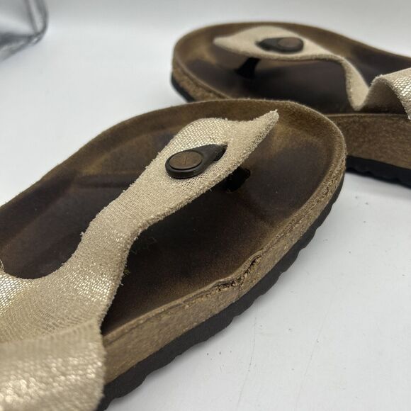 Birkenstock Sandals Womens 41 Papillion Gizeh Glitter Flip Flops‎ - Picture 11 of 14